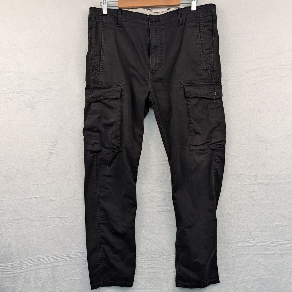 Levi's Cargo Pants Men's 36x32 Black Faded Slim Straight 1 Tactical Workwear